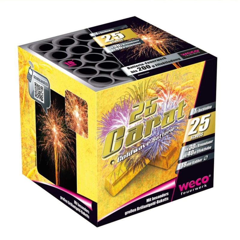 25 Carat (Sol) 25-Schuss-Feuerwerk-Batterie von Weco ab 13.59€ jetzt bestellen