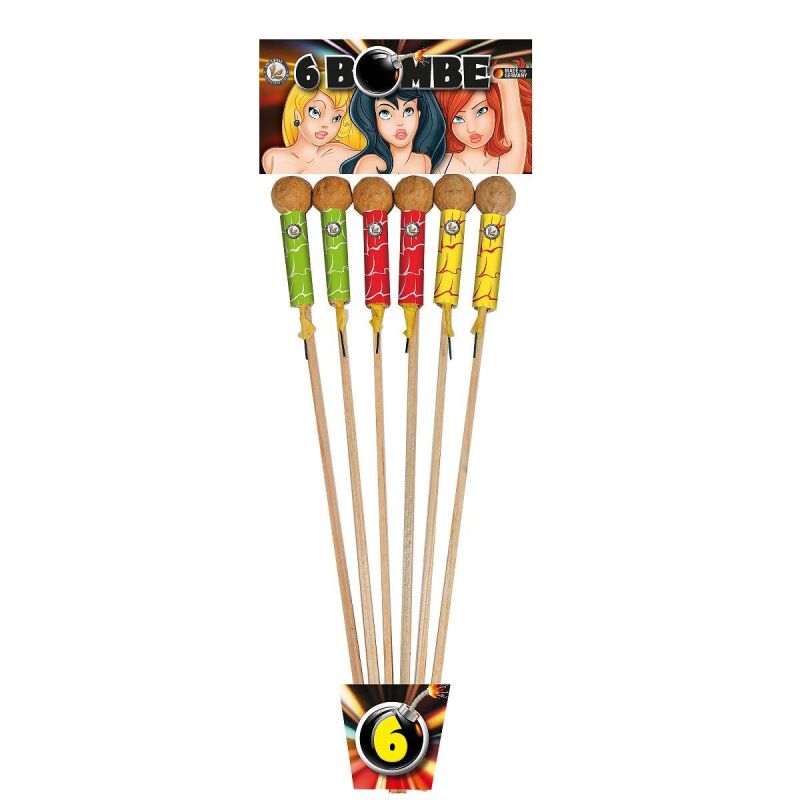 6-Bombe 6-teiliges Feuerwerk-Kugelkopfraketensortiment von Lesli ab 6.79€ jetzt bestellen