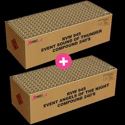 Angels of the night + Sound of Thunder 480-Schuss-Feuerwerkverbund (Double Compound) von Geisha-Rubro ab 189.99€ jetzt bestellen