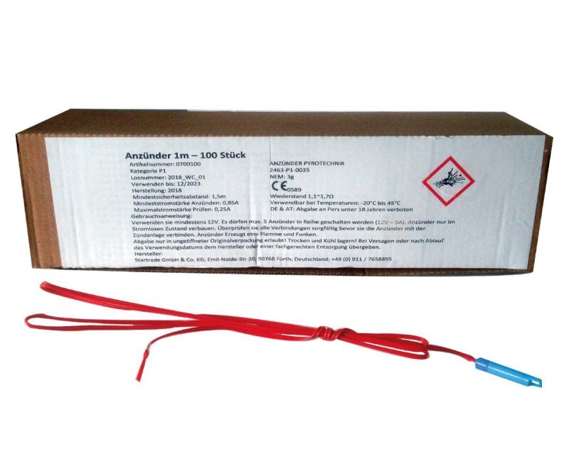 Anzünder (elektrisch) 1m rot - 100 Stück von Startrade ab 83.99€ jetzt bestellen