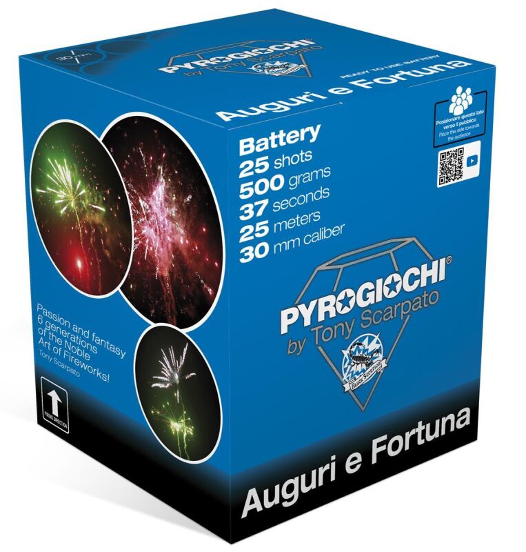 Auguri E Fortuna 25 Schuss-Feuerwerk-Batterie von Pyrogiochi ab 31.44€ jetzt bestellen