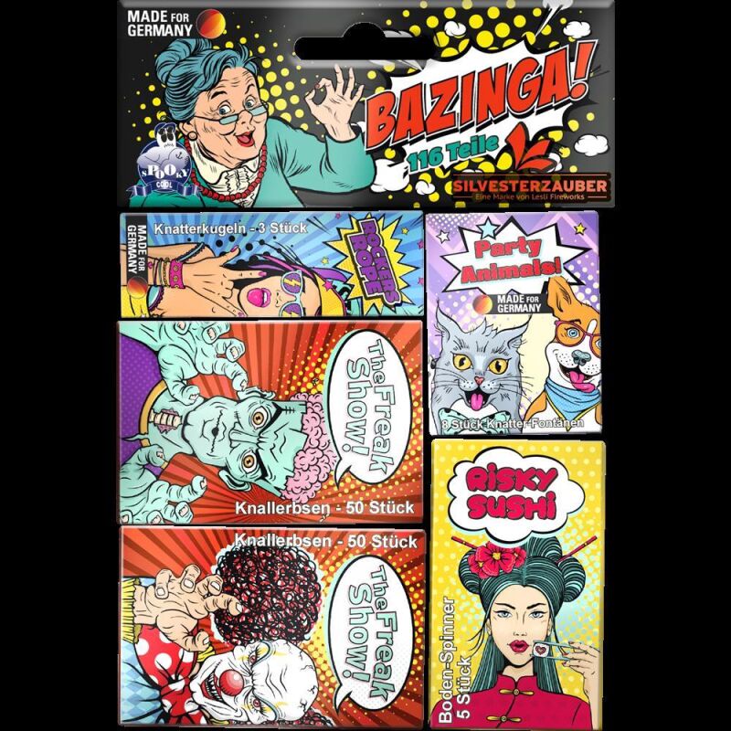 Bazinga! 116-teiliges-Jugend-Feuerwerks-Sortiment von Lesli ab 4.99€ jetzt bestellen