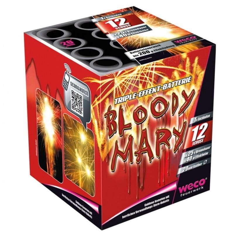 Bloody Mary 12-Schuss-Feuerwerk-Batterie von Weco ab 9.34€ jetzt bestellen