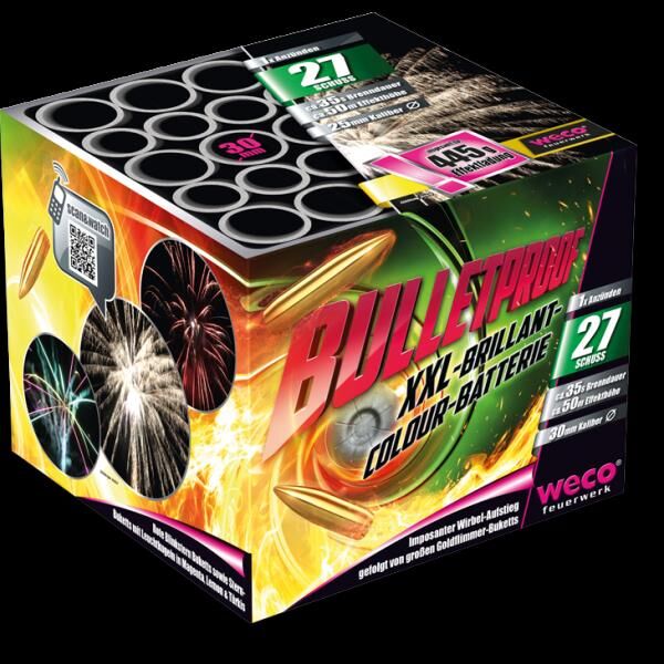 Bulletproof 27-Schuss-Feuerwerk-Batterie von Weco ab 21.24€ jetzt bestellen