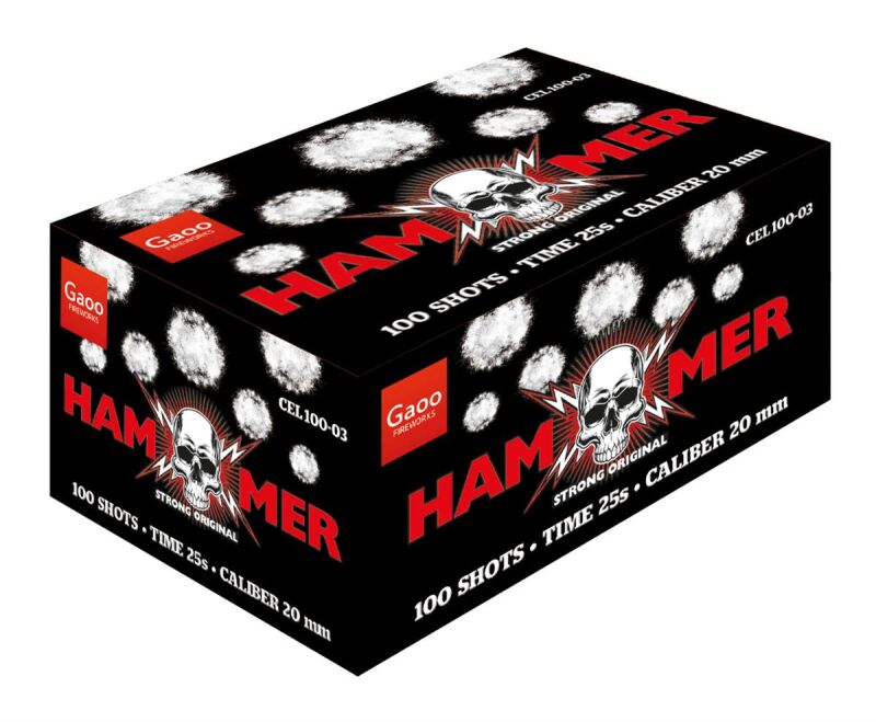 Cannon (Hammer) 100 100-Schuss-Feuerwerk-Batterie von Gaoo ab 84.99€ jetzt bestellen