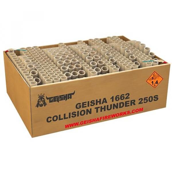 Collision Thunder 250-Schuss-Feuerwerkverbund von Geisha-Rubro ab 212.49€ jetzt bestellen