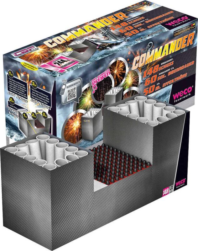 Commander 108-Schuss-Feuerwerk-Batterie von Weco ab 26.34€ jetzt bestellen