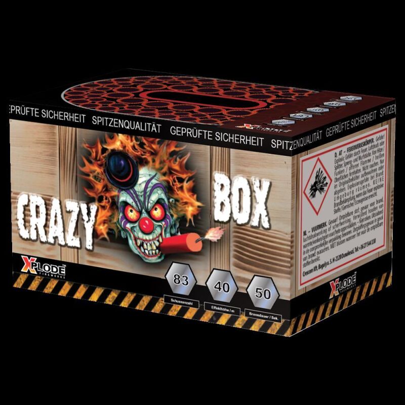 Crazy Box 83-Schuss-Feuerwerk-Batterie von Xplode ab 9.34€ jetzt bestellen