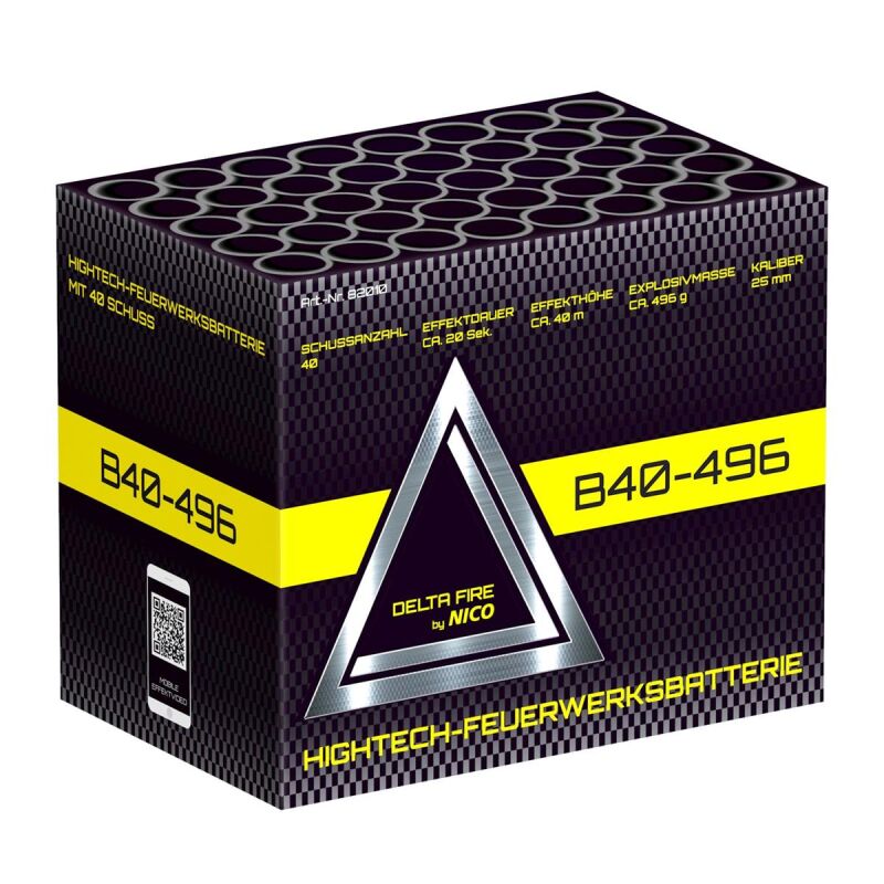 Delta Fire B40-496 40-Schuss-Feuerwerk-Batterie von Nico ab 39.09€ jetzt bestellen