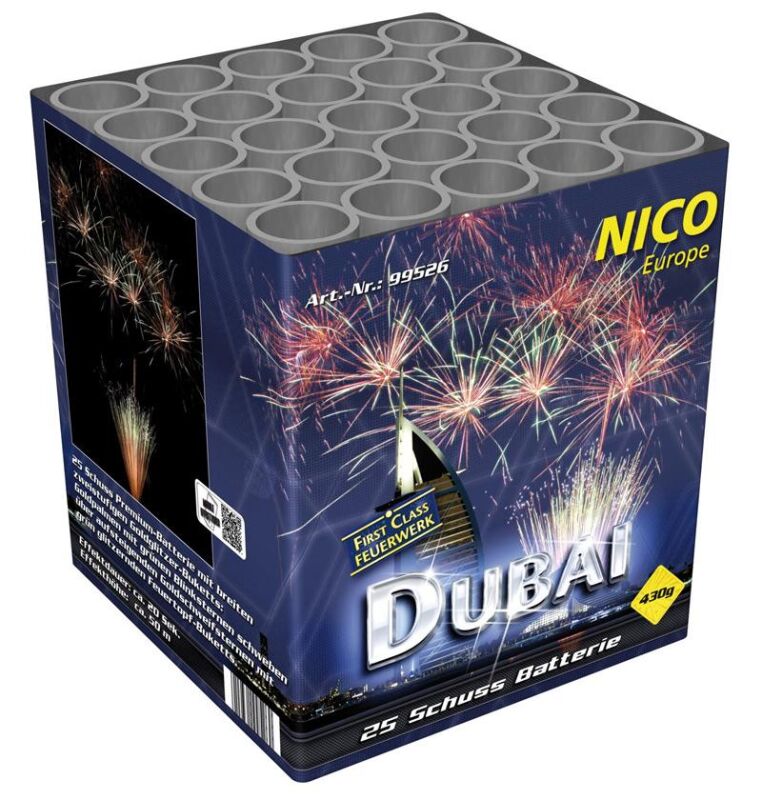 Dubai 25-Schuss-Feuerwerk-Batterie von NICO Europe ab 25.49€ jetzt bestellen