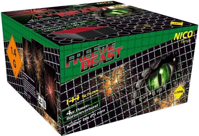 Free the Beast, 144-Schuss-Feuerwerksverbund von Nico ab 186.99€ jetzt bestellen