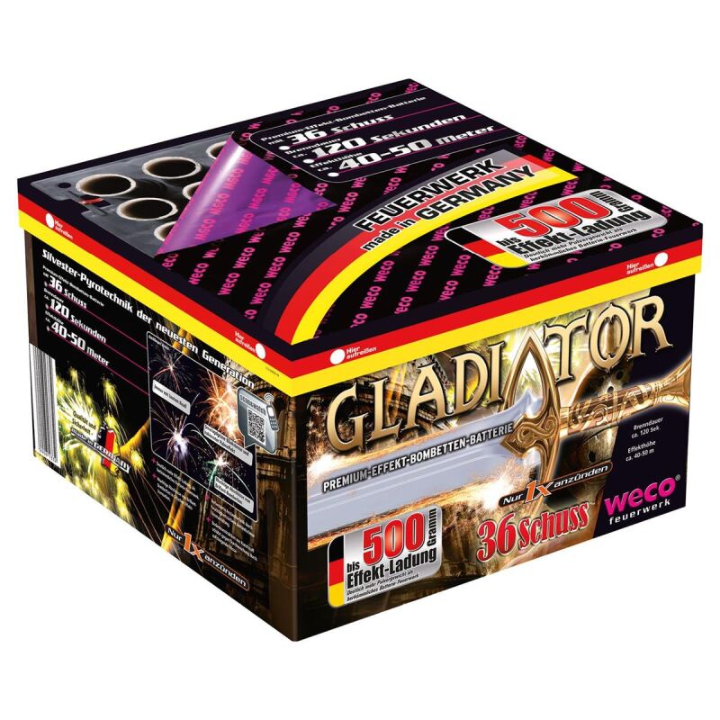 Gladiator 36-Schuss-Feuerwerk-Batterie von Weco ab 39.09€ jetzt bestellen