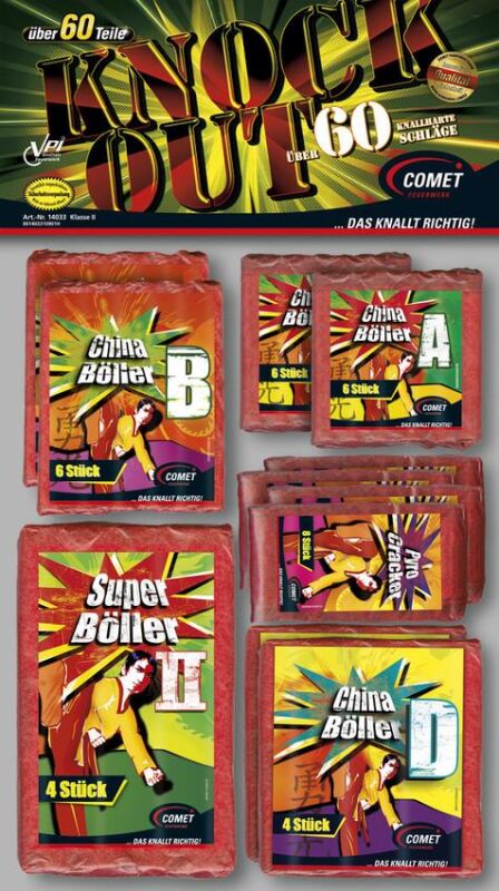 Knock Out Böller-Sortiment von Comet ab 6.79€ jetzt bestellen