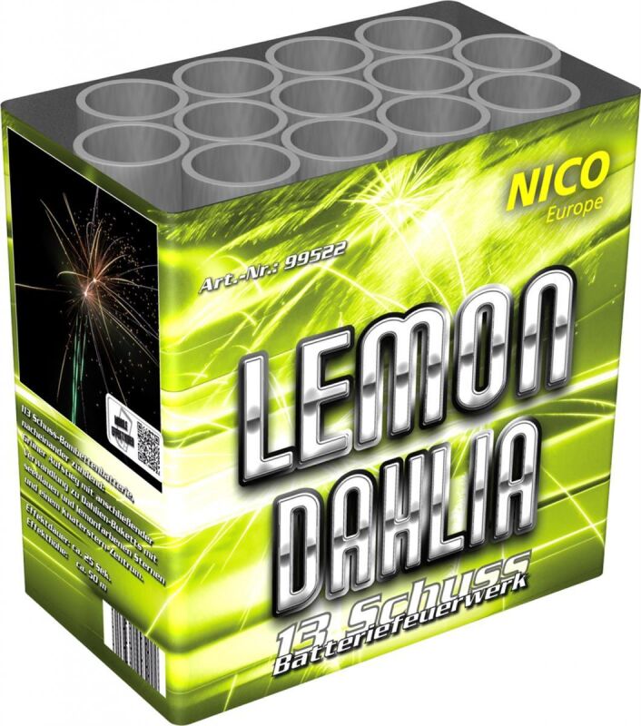 Lemon Dahlia 13-Schuss-Feuerwerk-Batterie von NICO Europe ab 22.99€ jetzt bestellen