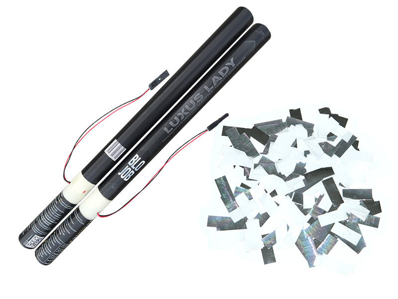 Luxuslady 50cm elektrisch (Black Label) Papierflitter weiß & Metallic Flitter silber von Pyroland ab 1.49€ jetzt bestellen