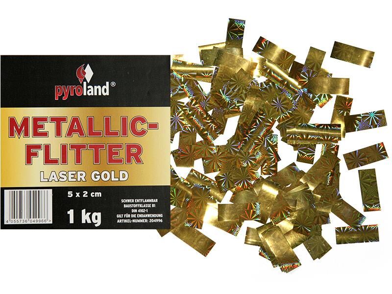 Metallic Flitter - Laser gold 5x2cm 1kg (Pappschachtel) von Pyroland ab 12.25€ jetzt bestellen