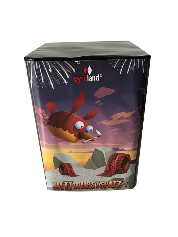 METTWURSTSPATZ 16-Schuss-Feuerwerk-Batterie von Pyroland ab 14.44€ jetzt bestellen