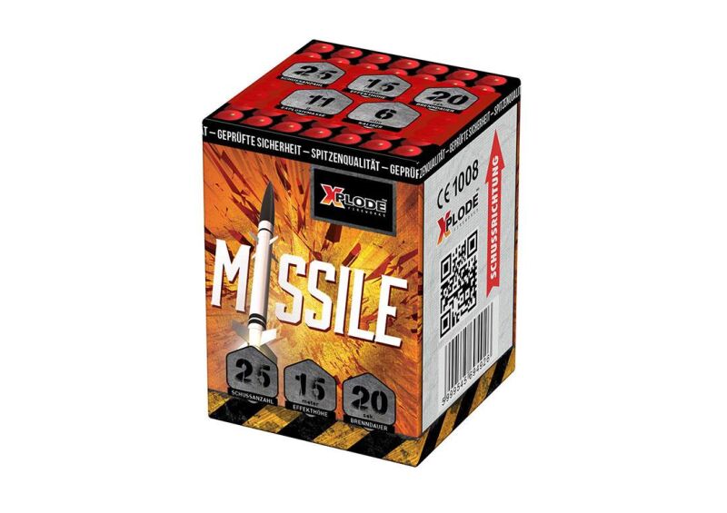 Missile 25-Schuss-Feuerwerk-Batterie von Xplode ab 1.1€ jetzt bestellen