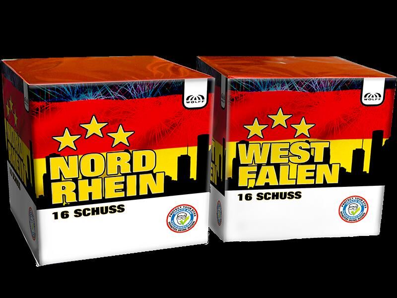 Nordrhein Westfalen 2x16-Schuss-Feuerwerk-Batterie von Wolff Vuurwerk b.v. ab 11.89€ jetzt bestellen