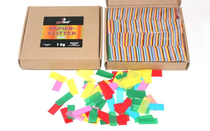 Papier Flitter - Bunt 1kg (Pappschachtel) von Pyroland ab 7.35€ jetzt bestellen