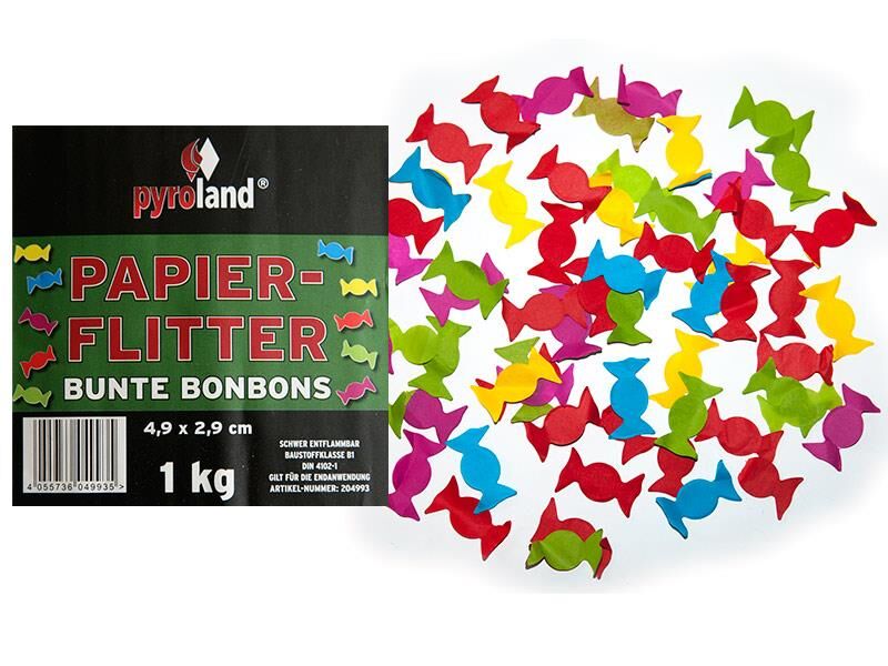 Papier Flitter - Bunte Bonbons, 1kg (Pappschachtel) von Pyroland ab 14.7€ jetzt bestellen
