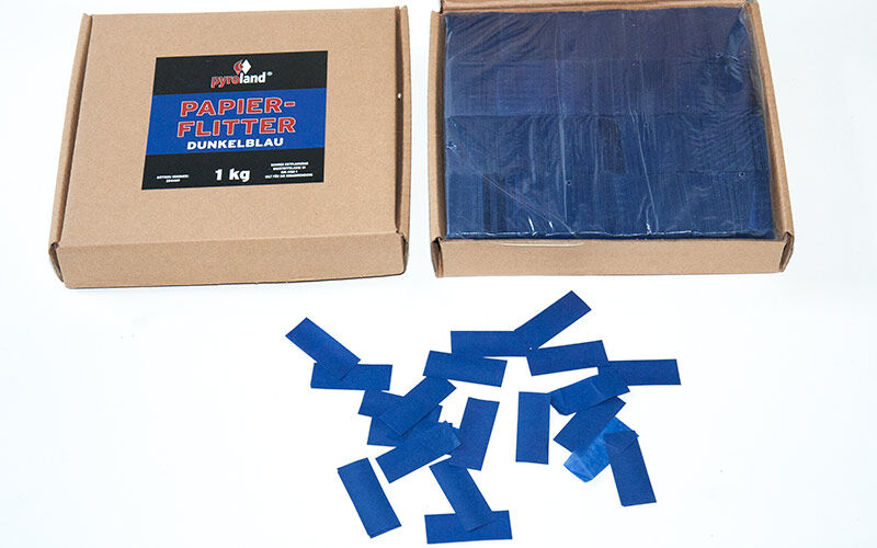Papier Flitter - Dunkelblau 1kg (Pappschachtel) von Pyroland ab 7.35€ jetzt bestellen