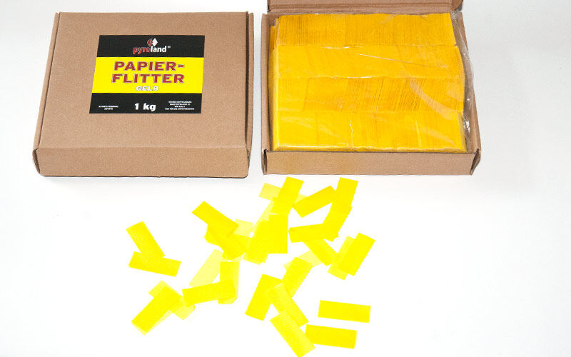 Papier Flitter - Gelb 1kg (Pappschachtel) von Pyroland ab 7.35€ jetzt bestellen