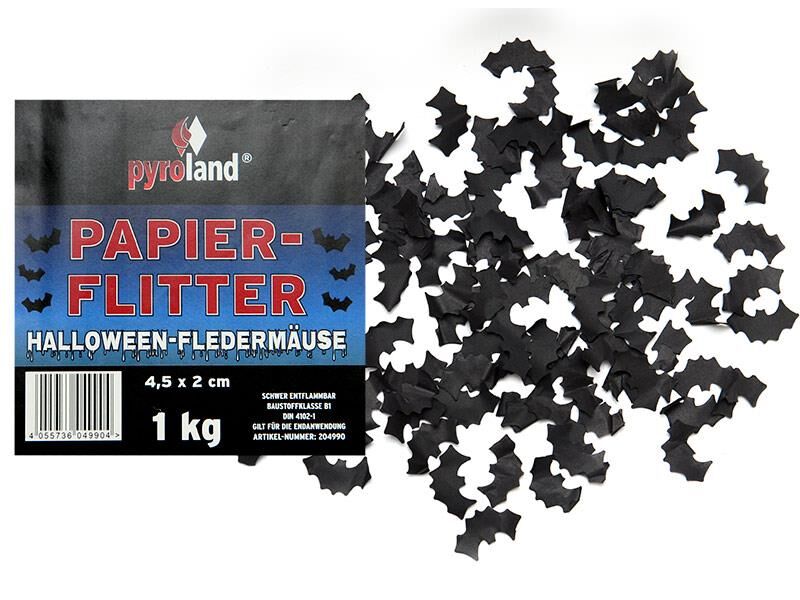 Papier Flitter - Halloween-Fledermäuse 1kg (Pappschachtel) von Pyroland ab 14.7€ jetzt bestellen