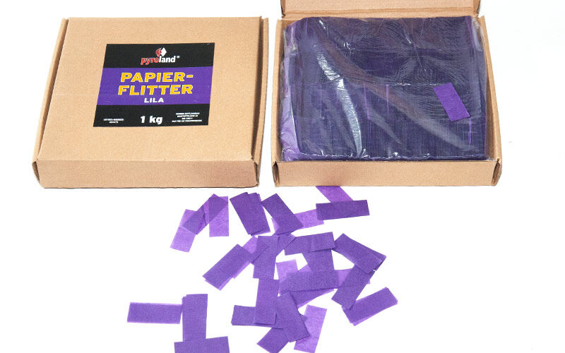 Papier Flitter - Lila 1kg (Pappschachtel) von Pyroland ab 7.35€ jetzt bestellen