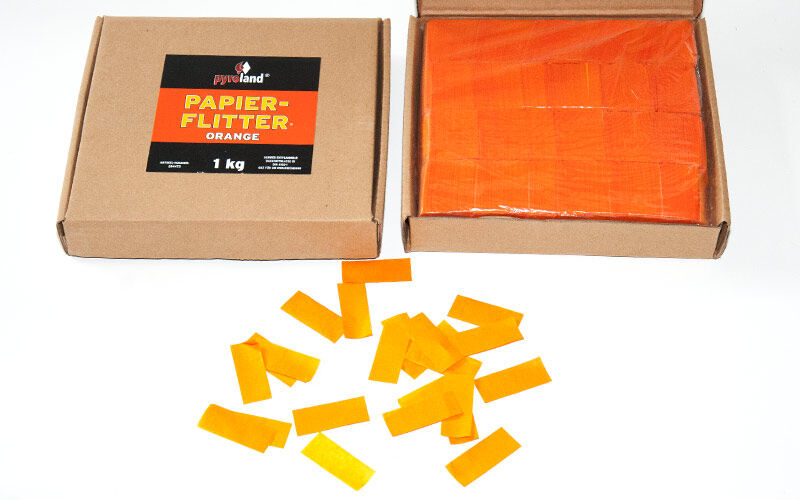 Papier Flitter - Orange 1kg (Pappschachtel) von Pyroland ab 7.35€ jetzt bestellen