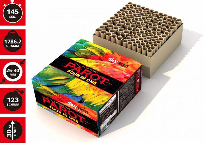 Parot 123-Schuss-Verbundfeuerwerk von fireevent ab 140.24€ jetzt bestellen