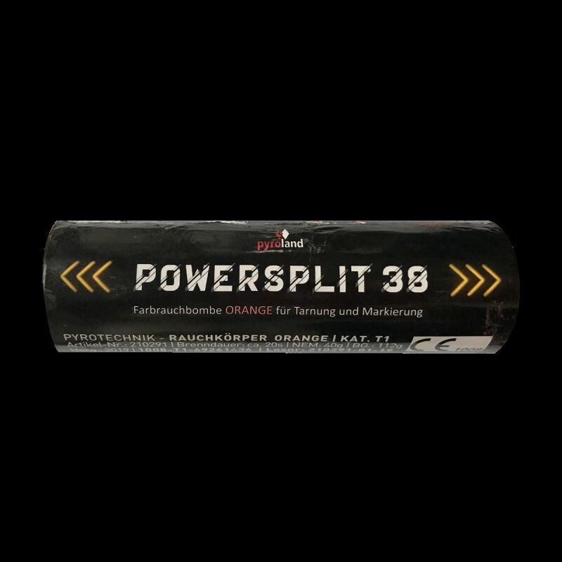 POWERSPLIT 38 mit Reißzünder 20s, Orange von Pyroland ab 4.99€ jetzt bestellen