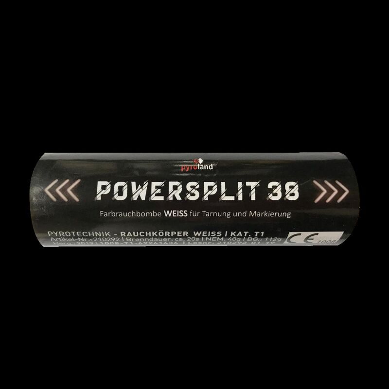 POWERSPLIT 38 mit Reißzünder 20s, Weiß von Pyroland ab 4.99€ jetzt bestellen