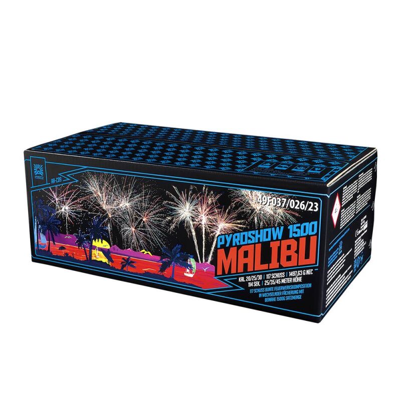 Pyroshow 1500-A Malibu 117-Schuss-Feuerwerk-Verbund von Argento Feuerwerk ab 199.99€ jetzt bestellen