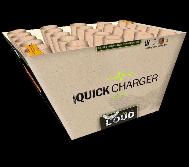 Quick Charger 25-Schuss-Feuerwerk-Batterie 8er Pack (Stahlkäfig) von Katan Vuurwerk ab 251.59€ jetzt bestellen