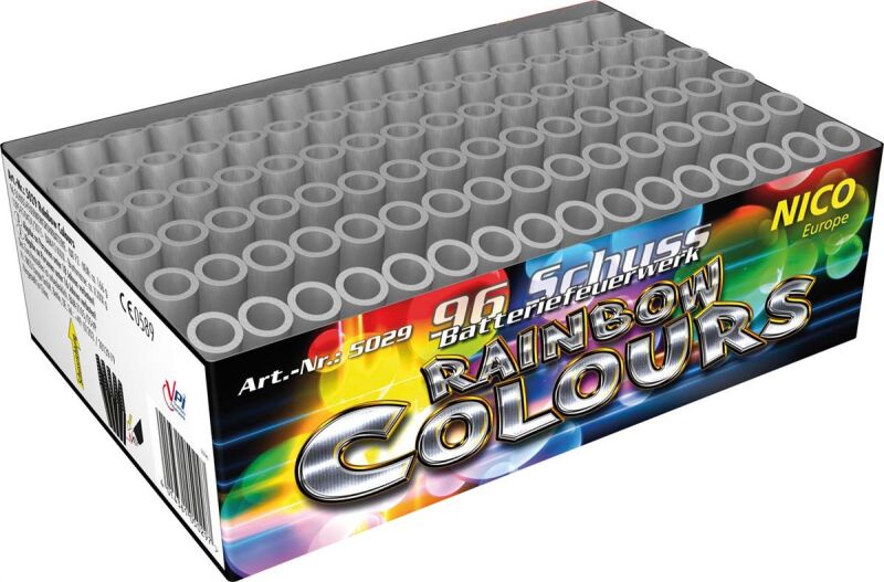 Rainbow Colours 96-Schuss-Feuerwerk-Batterie von Nico ab 19.54€ jetzt bestellen