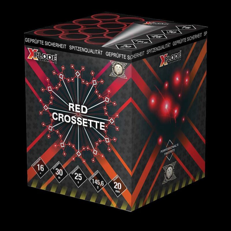 Red Crossette 16-Schuss-Feuerwerkbatterie von Xplode ab 9.99€ jetzt bestellen
