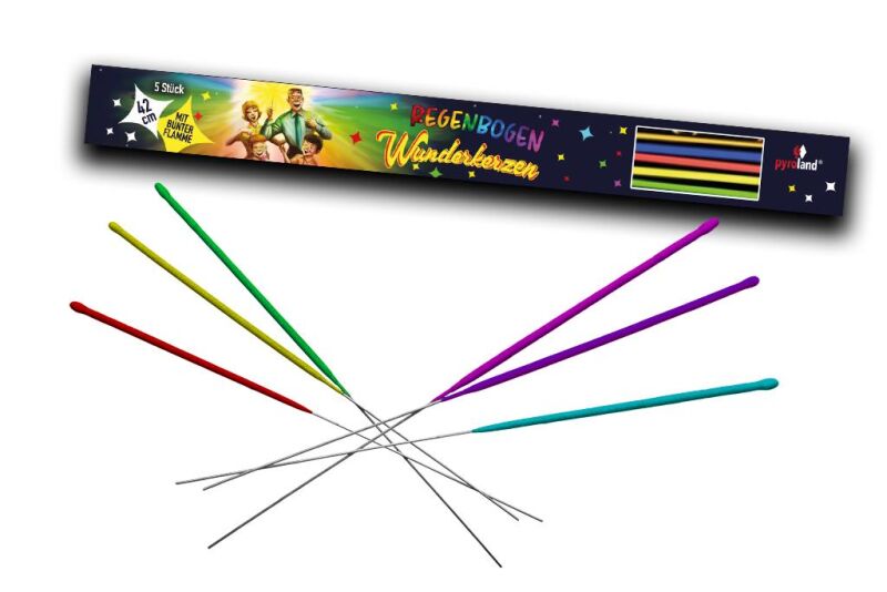Regenbogen Wunderkerzen 42cm 5 Stück von Pyroland ab 2.99€ jetzt bestellen