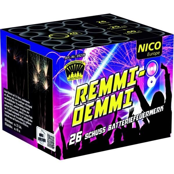 Remmidemmi 26 Schuss-Feuerwerk-Batterie von Nico ab 23.79€ jetzt bestellen
