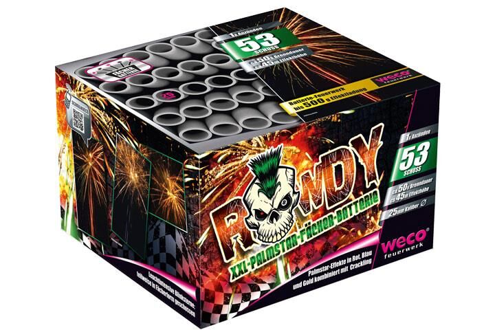 Rowdy 53-Schuss-Feuerwerk-Batterie von Weco ab 41.99€ jetzt bestellen