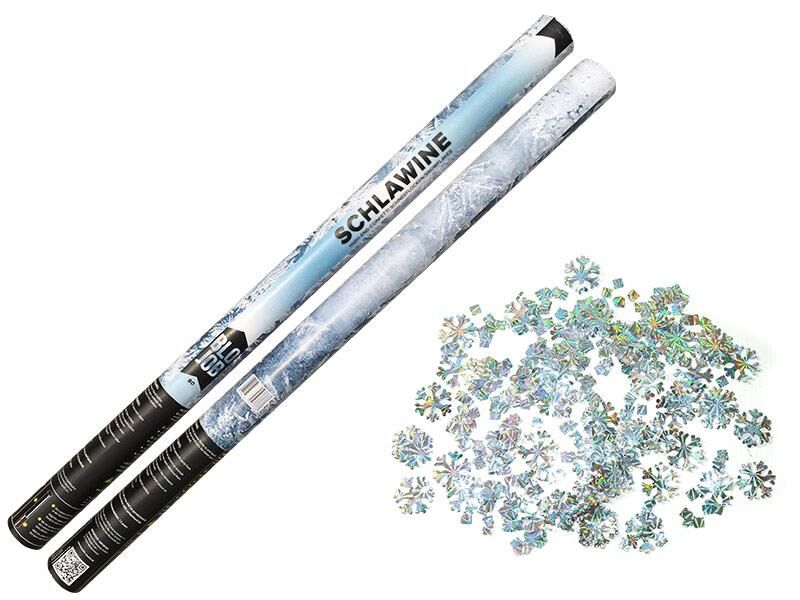 Schlawine 80cm Metallicflitter Silber mit Lasereffekt Schneeflocken & Eiskristalle von Pyroland ab 7.19€ jetzt bestellen