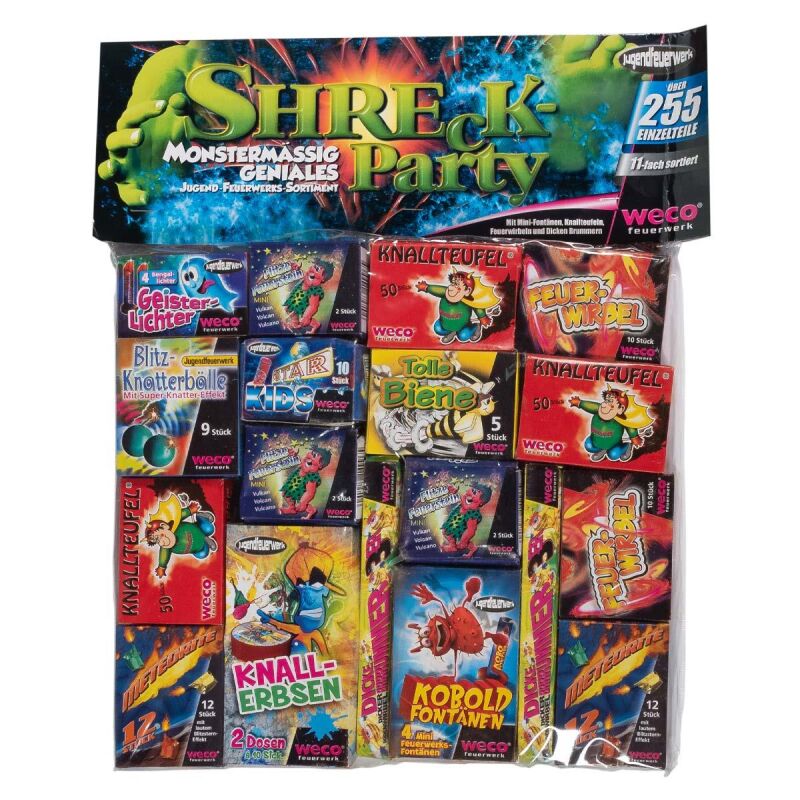 Shreck Party 255-teiliges-Jugendsortiment von Weco ab 19.99€ jetzt bestellen