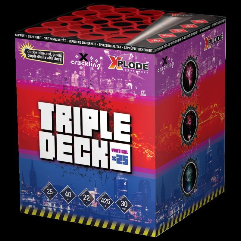Triple Deck 25-Schuss-Feuerwerk-Batterie 4er Pack von Xplode ab 178.49€ jetzt bestellen