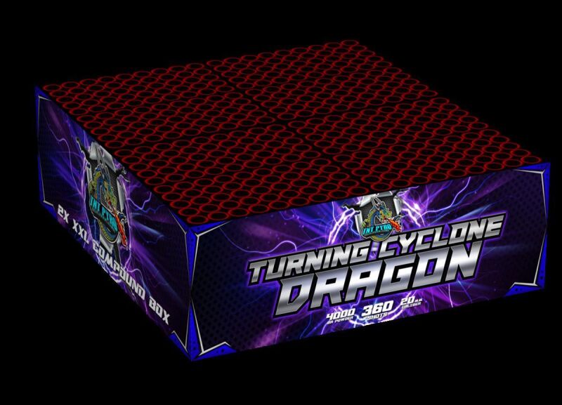 Turning Cyclone Dragon 360-Schuss-Feuerwerkverbund (Double Compound) von TNT  Pyro ab 127.49€ jetzt bestellen