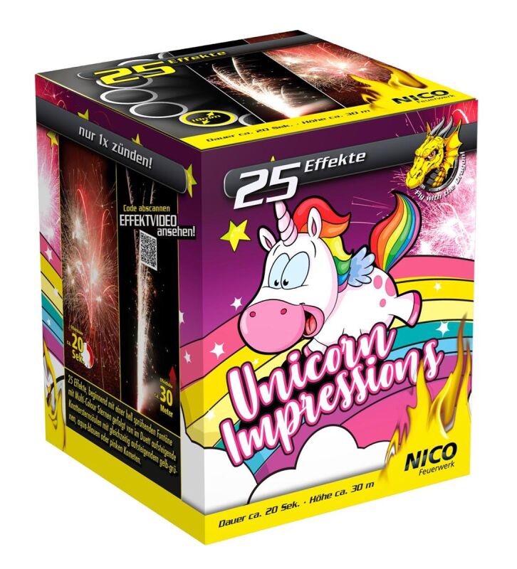 Unicorn Impressions 25-Schuss-Feuerwerks-Batterie von Nico ab 5.94€ jetzt bestellen