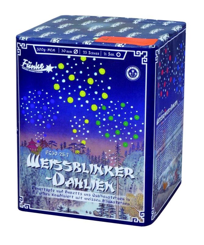 Weissblinker-Dahlien-25-Schuss-Feuerwerk-Batterie von Funke ab 42.49€ jetzt bestellen