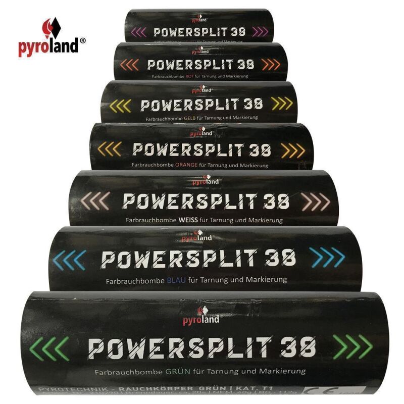 POWERSPLIT 38 mit Reißzünder 20s, Schwarz VE_100 von Pyroland ab 4.5€ jetzt bestellen