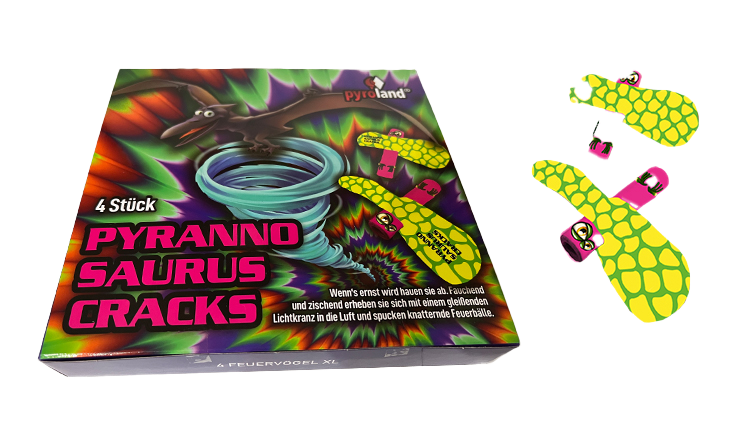 Pyranno Saurus Cracks 4er Schachtel von Pyroland ab 4.24€ jetzt bestellen