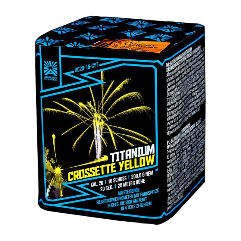 Titanium Crossette Yellow 16-Schuss-Feuerwerksbatterie von Argento Feuerwerk ab 15.29€ jetzt bestellen