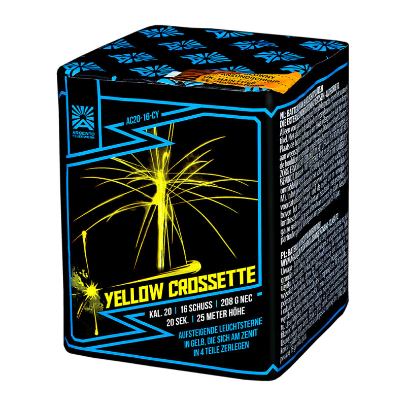 Yellow Crossette 16-Schuss-Feuerwerksbatterie von Argento Feuerwerk ab 15.29€ jetzt bestellen